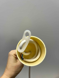 Лампа потолочная, з-д Победа, аметистовое стекло с налепами. Патрон и проводка в раб.сост. Картинка 7